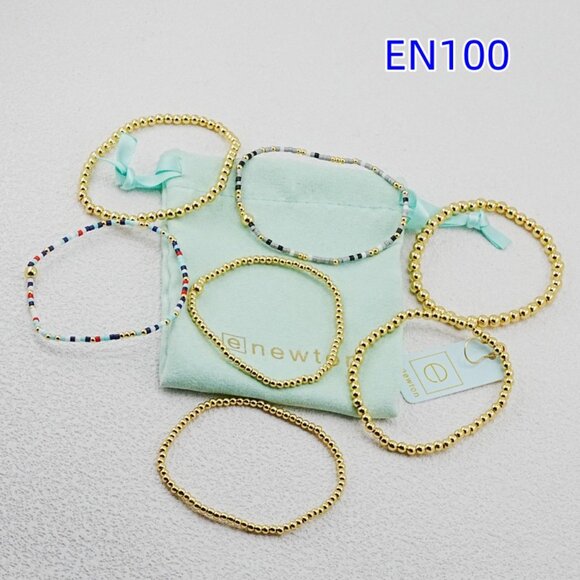 Enewton Colorful Glass Tube Bead & Gold Bead Bracelet Set - Picture 5 of 6